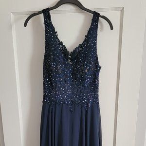 Navy blue prom dress